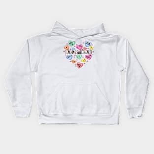 Teaching Sweethearts Conversation Hearts Valentines Teacher Kids Hoodie